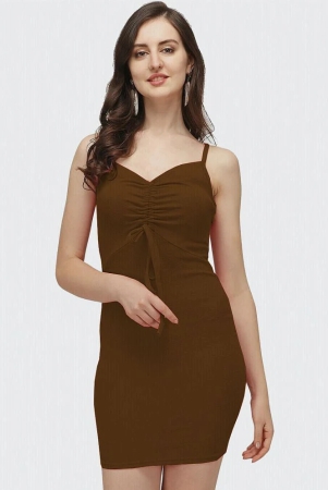 clafoutis-lycra-solid-knee-length-womens-bodycon-dress-brown-pack-of-1-none