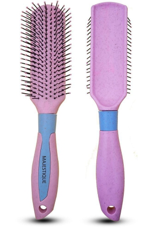 majestique-flat-hair-brush-allpurpose-brush-for-short-thick-tangles-hair-color-may-vary