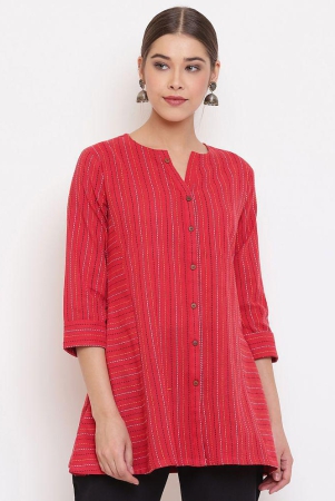 janasya-red-cotton-womens-ethnic-a-line-top-pack-of-1-none