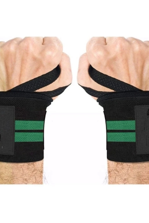 Wrist Support Wrap Band for Gym and Fitness (1 Pair) - One Size