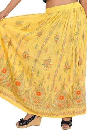 ukal-traditional-long-skirt-lehenga-with-printed-flowers-and-embroidered-sequins-for-womens-and-girls