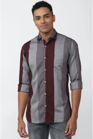 men-grey-slim-fit-stripe-full-sleeves-casual-shirt