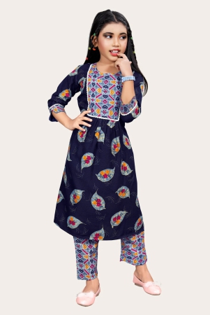 girls-casual-kurta-and-trouser-set-12-13-years-blue