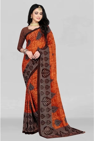 leelavati-orange-georgette-saree-with-blouse-piece-pack-of-1-orange