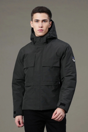 RedTape Hooded Padded Jacket for Men |  Zipper & Button Closure | Enhanced Comfort