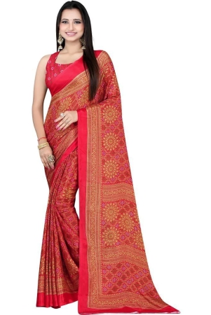 leelavati-red-crepe-saree-with-blouse-piece-pack-of-1-red