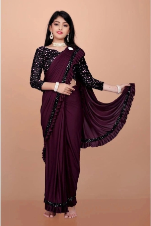 apnisha-purple-lycra-girls-saree-pack-of-1-none