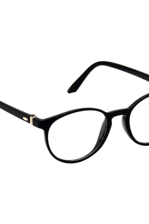 Hrinkar Trending Eyeglasses: Black Oval Optical Spectacle Frame For Men & Women |HFRM-BK-14