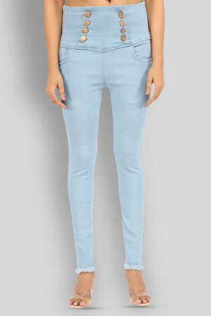 AngelFab - Blue Denim Skinny Fit Women''s Jeans ( Pack of 1 ) - 28