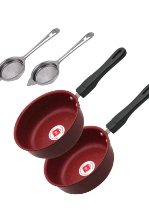 lazywindow-sauce-tea-stainer-maroon-hard-anodised-non-stick-cookware-sets-set-of-1-