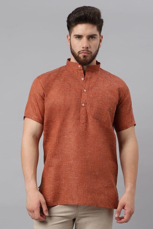 kloset-by-riag-brown-cotton-mens-shirt-style-kurta-pack-of-1-none