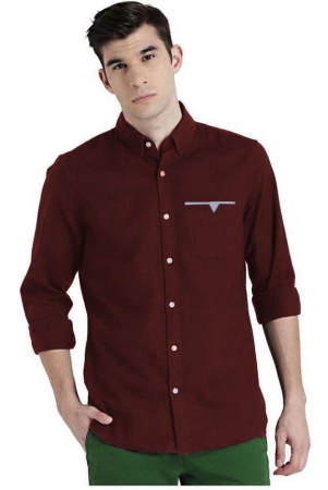 life-roads-maroon-cotton-slim-fit-mens-casual-shirt-pack-of-1-none