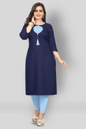 lerkiza-blue-cotton-womens-straight-kurti-pack-of-1-l