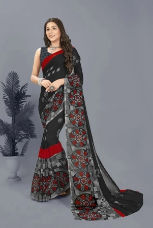 anand-sarees-black-georgette-saree-with-blouse-piece-pack-of-1-black