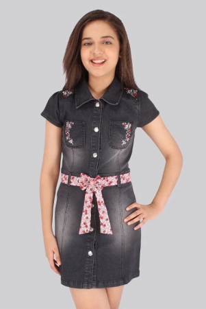 cutecumber-black-denim-girls-shirt-dress-pack-of-1-none