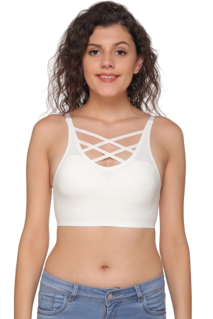 sona-women-sb-704-everyday-full-coverage-padded-seamless-comfortable-white-sports-bra-s-white-polyamide-elastane