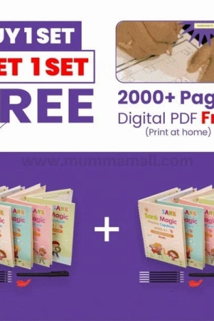 Magic Book Buy 1 set & Get 1 set FREE ( 8 Book + 20 Refill+2 Pen+2 Grip ) + FREE Learning 2000+ pages PDF worksheet for kids