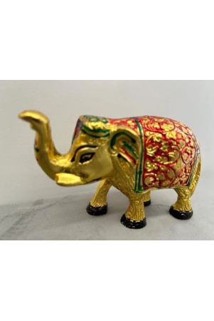 aarna-creations-ethinic-elephant-with-meena-design-antique-meena-haathi-elephant-golden-carved-coloured-elephant