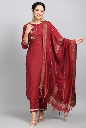 desinoor-maroon-straight-cotton-silk-womens-stitched-salwar-suit-pack-of-1-none