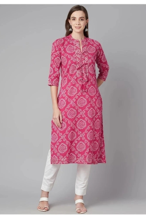 divena-pink-cotton-womens-straight-kurti-pack-of-1-3xl