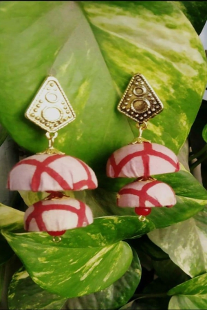 cream-red-handcrafted-double-jhumka-earrings