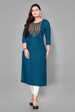 riaana-blue-rayon-womens-straight-kurti-pack-of-1-none