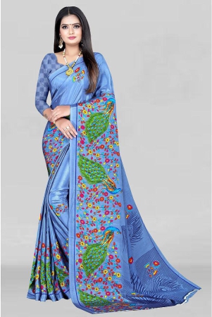 leelavati-blue-crepe-saree-with-blouse-piece-pack-of-1-blue