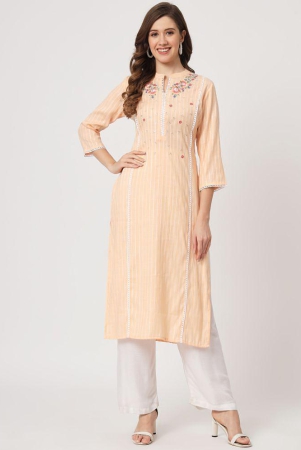 amiras-indian-ethnicwear-peach-viscose-womens-straight-kurti-pack-of-1-none