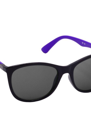 Hrinkar Grey Cat-eye Cooling Glass Black, Violet Frame Best Sunglasses for Women - HRS-BT-06-BK-VLT-BK