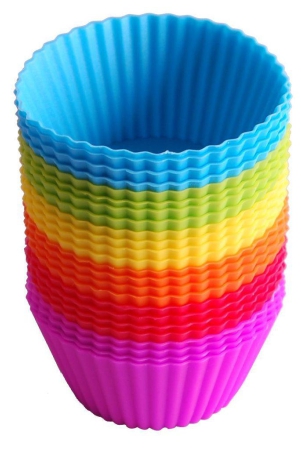 cupcake-baking-cups-24-pack-275-inch-silicone-baking-cups-reusable-non-stick-cupcake-liners-for-party-halloween-christmas6-rainbow-colors-pack-of-24multicolor