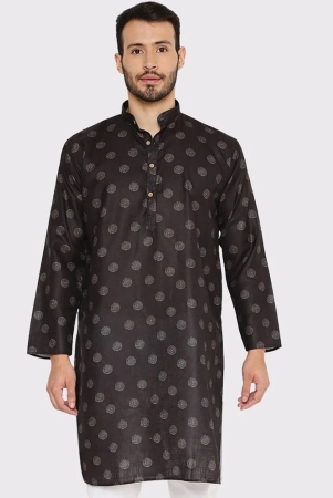 maharaja-black-linen-mens-regular-kurta-pack-of-1-none