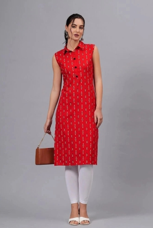 highlight-fashion-export-rayon-printed-straight-womens-kurti-red-pack-of-1-none