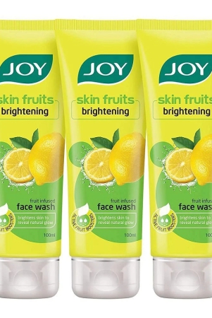 joy-skin-brightening-lemon-face-wash-with-vitamin-c-for-glowing-skin-300ml-pack-of-3-x-100ml