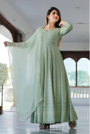 green-chikankari-anarkali-suit-set-green-xxl