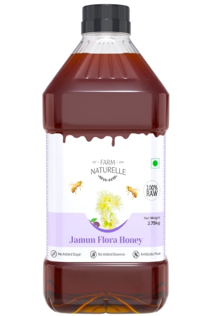 farm-naturelle-jamun-flower-wild-forest-honey-275kg-100-pure-honey-raw-unfilteredunprocessedlab-tested-honey-in-glass-jar-with-extra-spoon