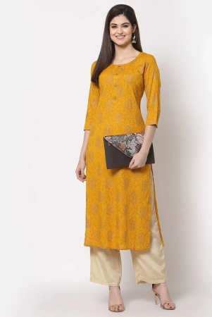 kbz-yellow-rayon-straight-kurti-single-none