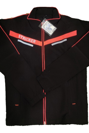 GS SPORTS Men Casual Jacket-BLACK ORANGE