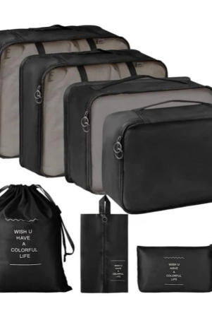 house-of-quirk-black-travel-organizer-bag-set-of-7-black