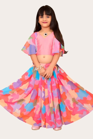 baby-girls-georgette-fancy-wedding-crop-top-with-multicolour-lehenga-pink-6-years-7-years