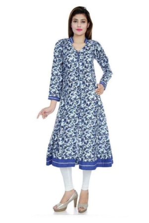 divena-blue-cotton-womens-front-slit-kurti-pack-of-1-3xl