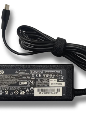 Hp 65W 20V Type-C Pin Laptop Charger for Hp Selected Laptop Series With Power Cord
