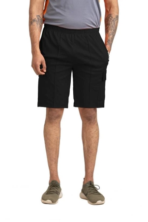 solid-men-black-cargo-shorts-gym-shorts