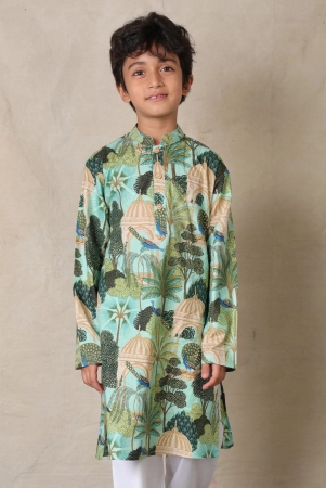 green-temple-printed-pure-cotton-kurta-green-5-6-years-1n-green