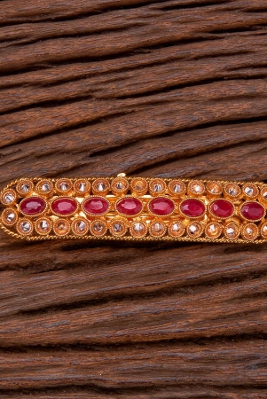 antique-classic-hair-clip-with-gold-plating-ruby