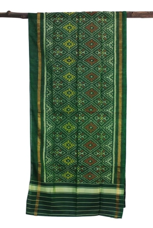 garvi-gurjari-a-gujarat-govt-enterprise-green-shaded-handloom-single-ikat-patola-silk-stole-ggcsipss19