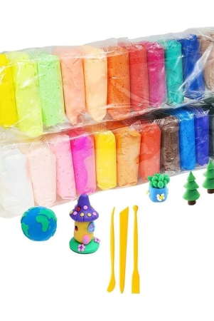 eclet-pack-of-12-air-dry-clay-colorful-children-soft-clay-creative-art-crafts-gifts-for-kids-multi-color-non-toxic-modeling-magic-fluffy-foam-bouncing-clay-putty-kit-for-kids-with-tool