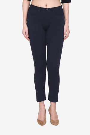 Women's  Cotton Stretchable Jeggings - Navy Navy XXL