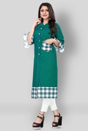 lerkiza-green-cotton-womens-straight-kurti-pack-of-1-m