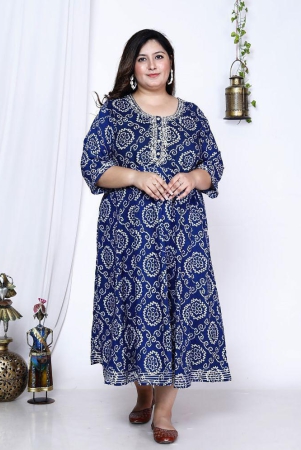 swasti-cotton-blend-printed-anarkali-womens-kurti-blue-pack-of-1-none