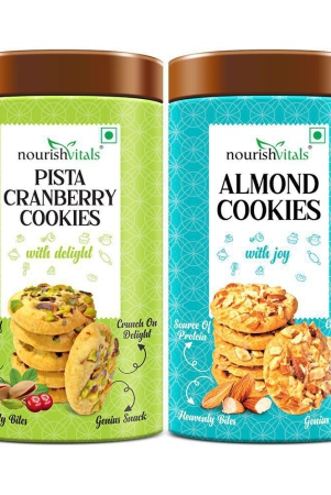 nourishvitals-pista-cranberry-cookies-almond-cookies-heavenly-bites-source-of-protein-crunchy-delights-genius-snack120g-each